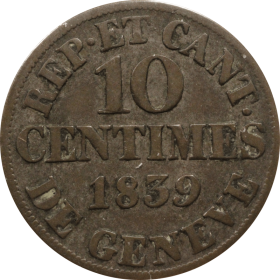 10 centymow 1839 genewa szwajcaria a